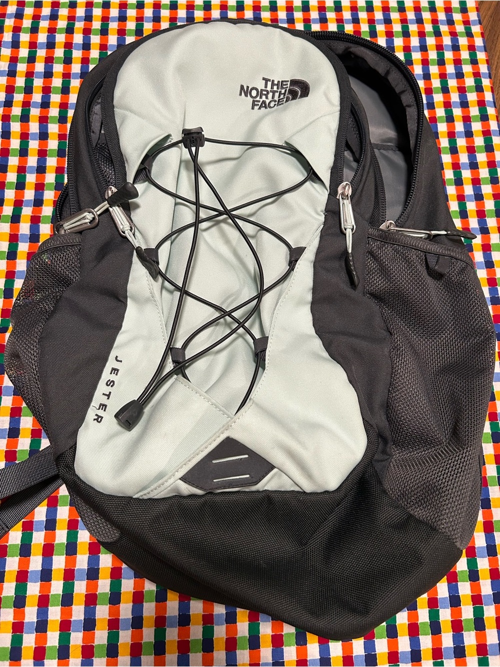 The North Face Jester Backpack in Black and Light green